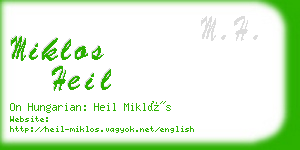 miklos heil business card